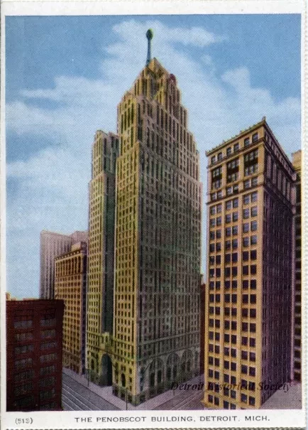 Postcard - The Penobscot Building, Detroit, Mich.