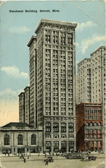 Postcard - Penobscot Building, Detroit, Mich.