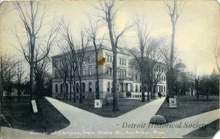 Postcard - Corner of Campus, from State St., Ann Arbor, Mich.