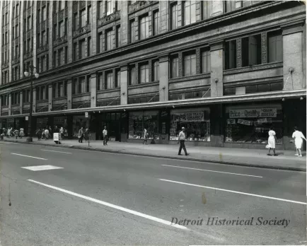 Print, Photographic - Eastern Side of Woodward Ave. Between Campus Martius and Gratiot Ave.