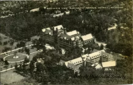 Postcard - Bird's-Eye View, Marygrove Campus, Detroit, Michigan.