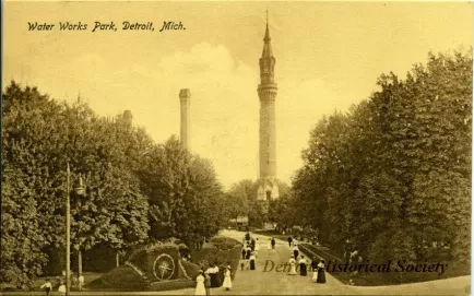 Postcard - Water Works Park, Detroit, Mich.