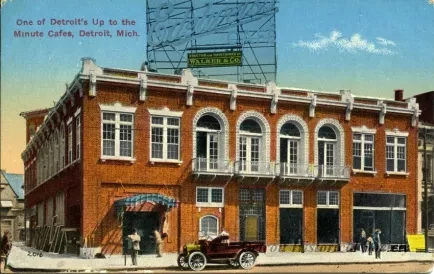 Postcard - One of Detroit's Up to the Minute Cafes, Detroit, Mich.