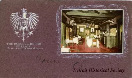 Postcard - The Russell House, Detroit, W.J. Chittenden, Prop