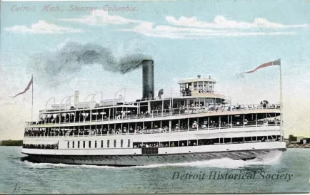 Postcard - Detroit, Mich., Steamer Columbia.