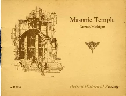 Booklet - Masonic Temple, Detroit, Michigan