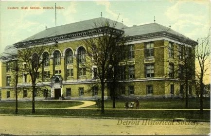 Postcard - Eastern High School, Detroit, Mich.