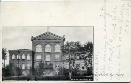 Postcard - Western High School, Detroit, Mich.
