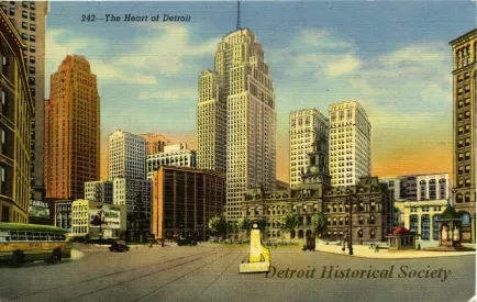Postcard - The Heart of Detroit