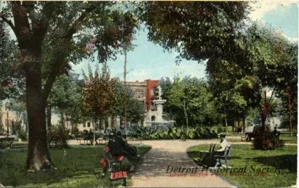 Postcard - Grand Circus Park, Detroit, Mich.