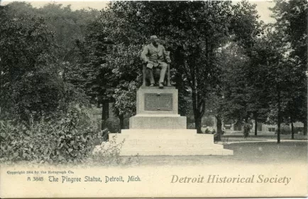 Postcard - The Pingree Statue, Detroit, Mich.