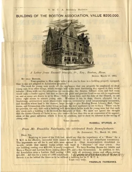 Newsletter - Y.M.C.A. Monthly Bulletin, Vol. VIII, No. 1.