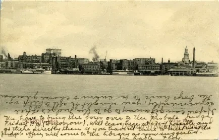 Postcard - Water Front, Detroit, Mich.