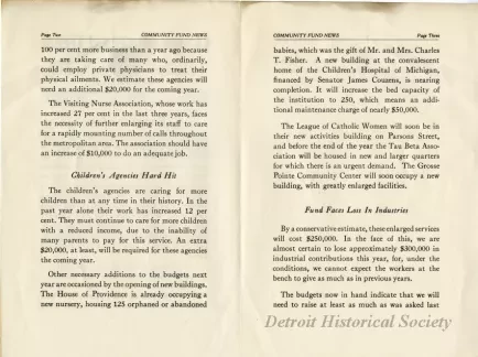 Newsletter - Community Fund News, No. 60, September 1927