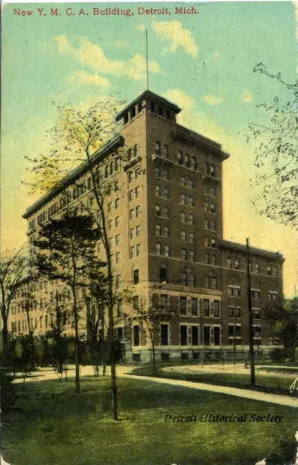 Postcard - New Y.M.C.A. Building, Detroit, Mich.