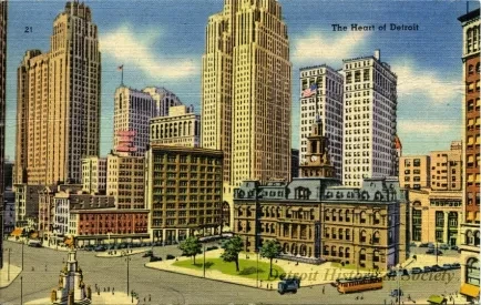 Postcard - The Heart of Detroit