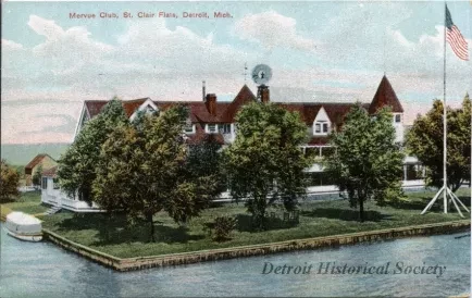 Postcard - Mervue Club St. Clair Flats, Detroit, Mich.