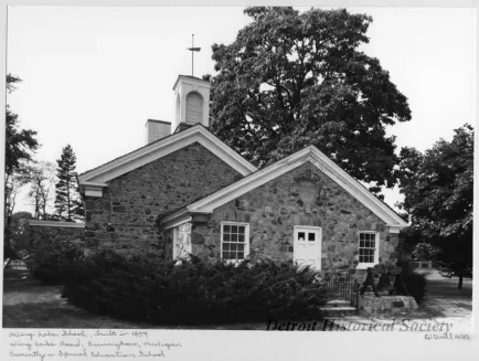 Print, Photographic - Wing Lake School, built in 1859