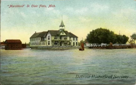 Postcard - "Marshland" St. Clair Flats, Mich.