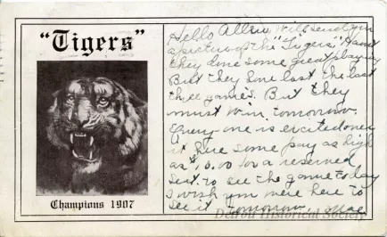 Postcard - "Tigers" Champions 1907