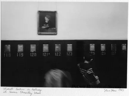 Print, Photographic - Student Lockers in Hallway at Harms Elementary School