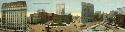 Postcard - Campus Martius, Detroit