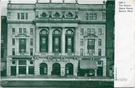 Postcard - The Detroit Opera House, Detroit, Mich.