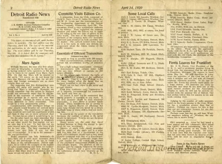 Newsletter - Detroit Radio News, Vol. 1, No. 3