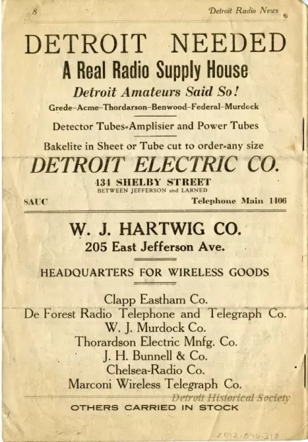 Newsletter - Detroit Radio News, Vol. 2, No. 1