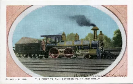 Postcard - The First Run Between Flint and Holly.