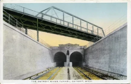 Postcard - The Detroit River Tunnel, Detroit, Mich.