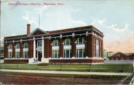 Postcard - Office of Michigan Alkali Co., Wyandotte, Mich.