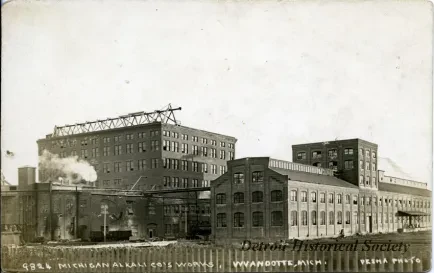 Postcard - Michigan Alkali Co's Works, Wyandotte, Mich.