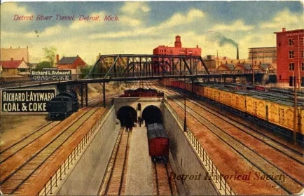 Postcard - Detroit River Tunnel, Detroit, Mich.