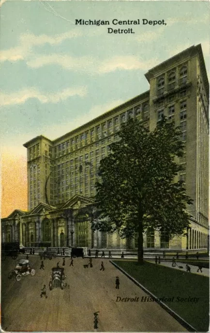 Postcard - Michigan Central Depot, Detroit.