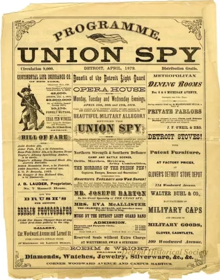 Program, Theater - Programme.  Union Spy