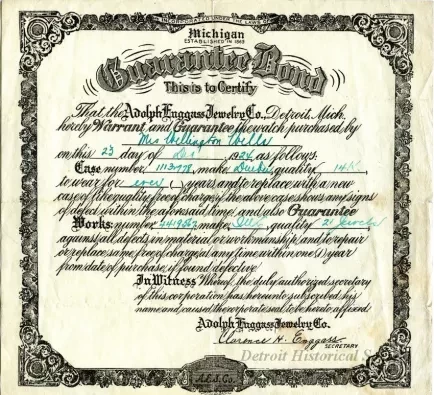 Certificate - Guarantee Bond