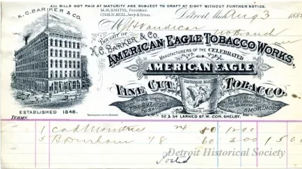 Receipt - American Eagle Tobacco Works