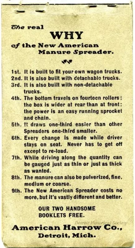 Booklet - American Harrow Company