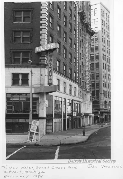 Print, Photographic - Tuller Hotel, Grand Circus Park, Detroit, Michigan