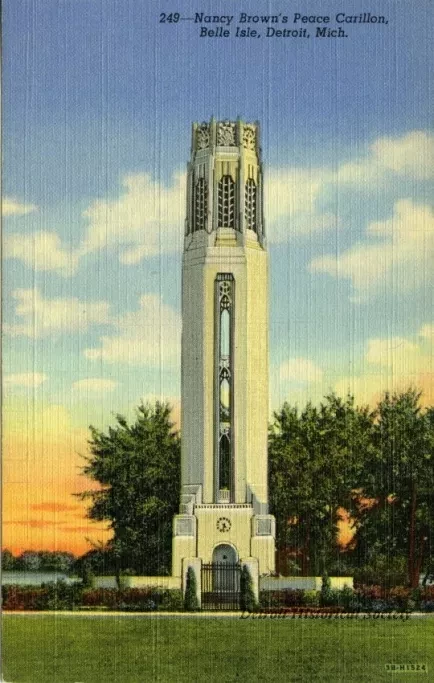 Postcard - Nancy Brown's Peace Carillon, Belle Isle, Detroit, Mich.