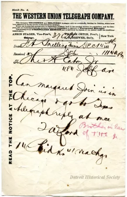 Telegram - The Western Union Telegraph Company