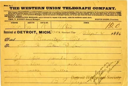 Telegram - The Western Union Telegraph Company