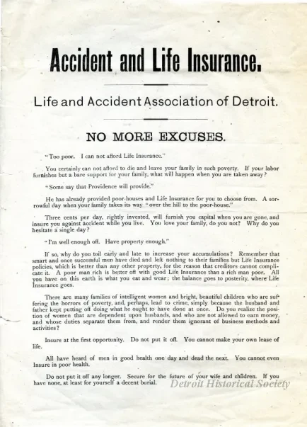 Advertisement - Accident and Life Insurance