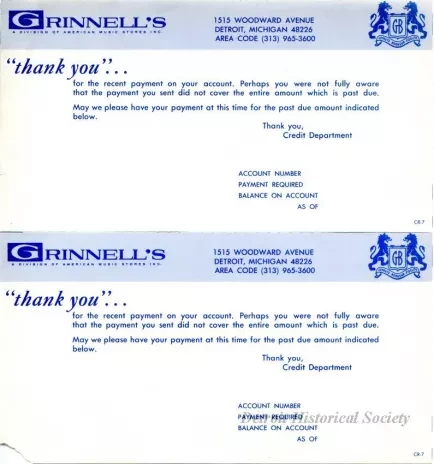 Notecard - Grinnell's