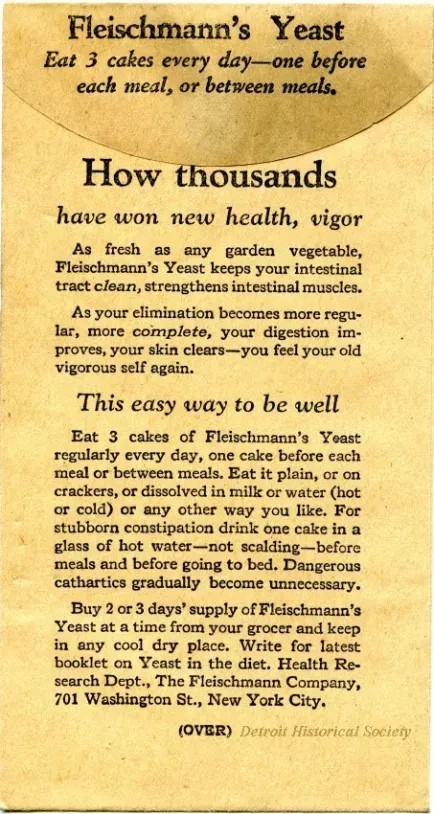 Envelope - Fleischmann's Yeast