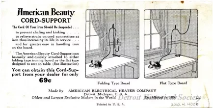Brochure - a. American Beauty Adjustable-Automatic Electric Iron
b. American Beauty Cord-Support