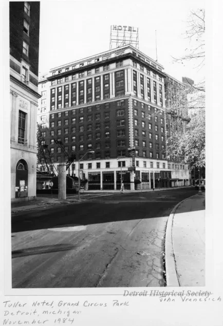 Print, Photographic - Tuller Hotel, Grand Circus Park, Detroit, Michigan