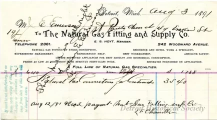 Bill-of-sale - Natural Gas Fitting and Supply Company