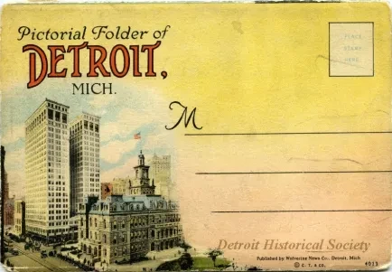 Post Folder - Pictorial Folder of Detroit, Mich.
